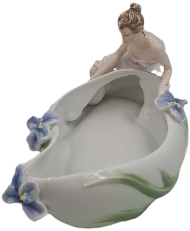 Unicorn Studio Veronese Design Art Deco Fine Porcelain Dish , champagne coupe,Jewlery Tray......