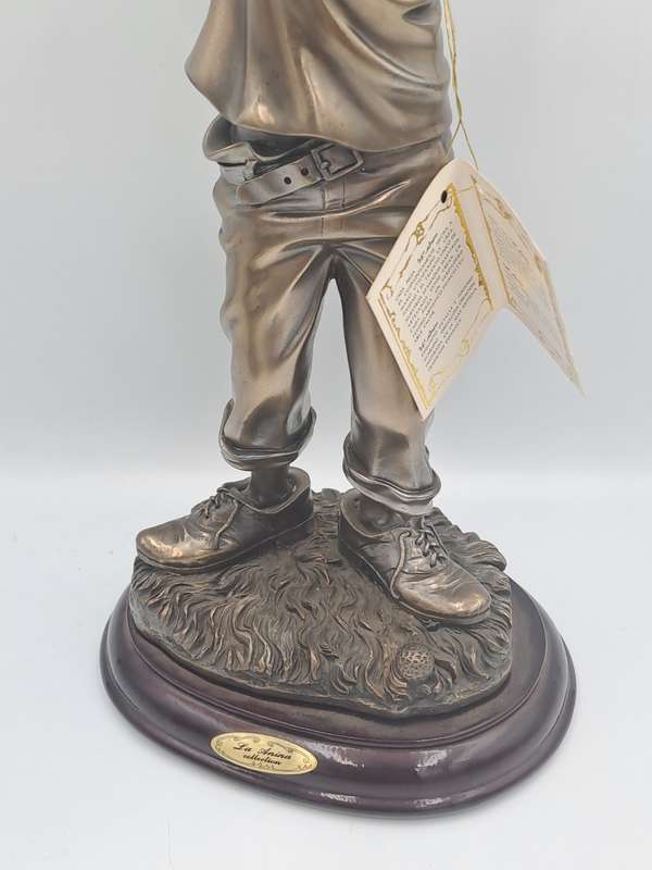 Vintage La Anina Collection Italy Style - Golfer- Alabaster Art Sculpture -Hand Crafted
