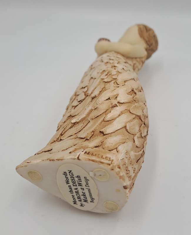 2008 Arora Design Figurine More Than Words-Make a Wish -Girl with Birthday Cup cake -N.Welch