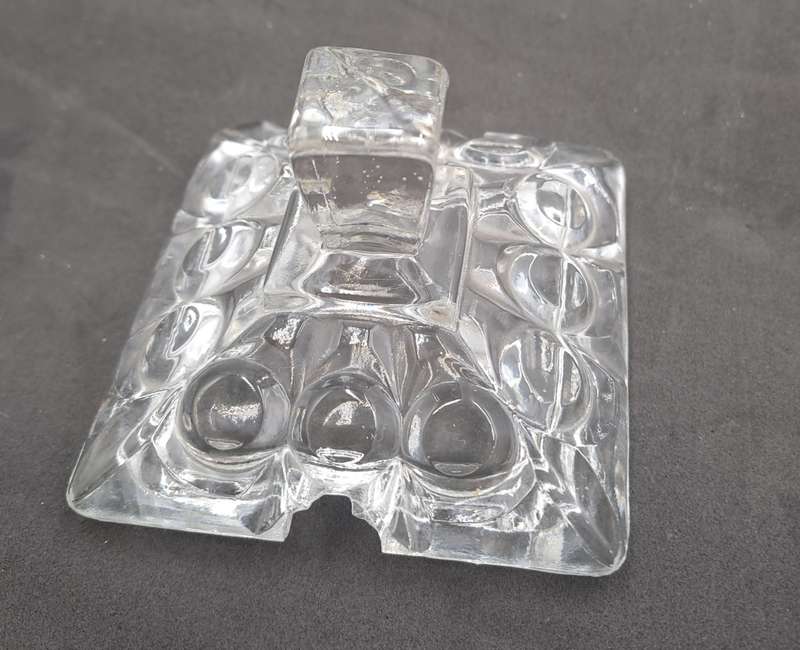 Vintage Cut Glass conserve Jar, lidded -Jam or Marmelade Pot