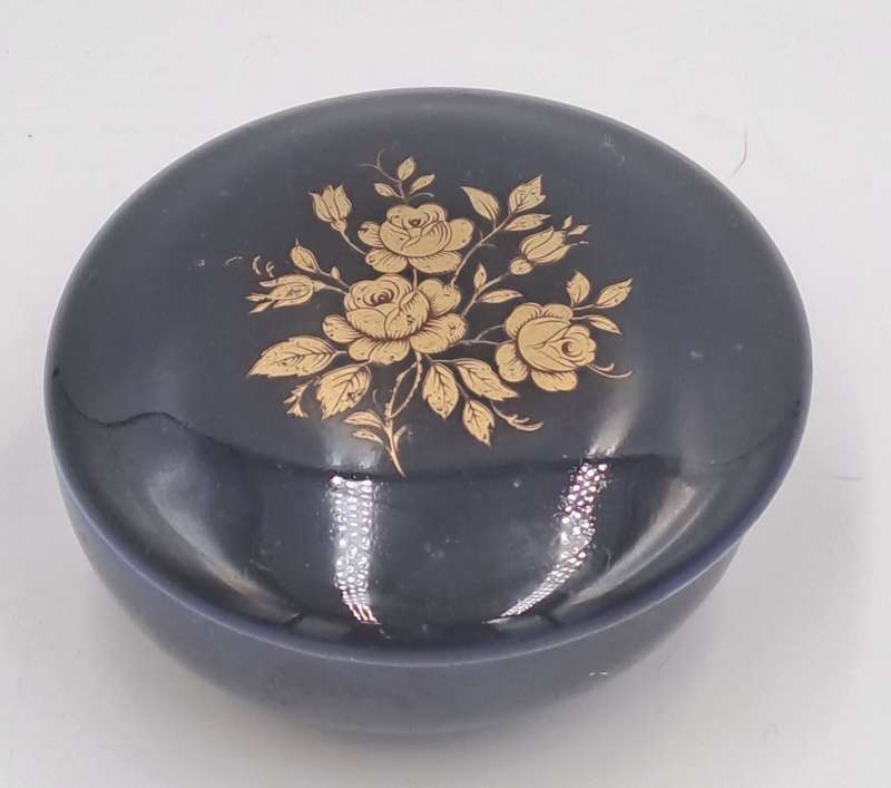 Vintage Hand Painted Jlona Porcelain Trinket Box  Made In Western Germany