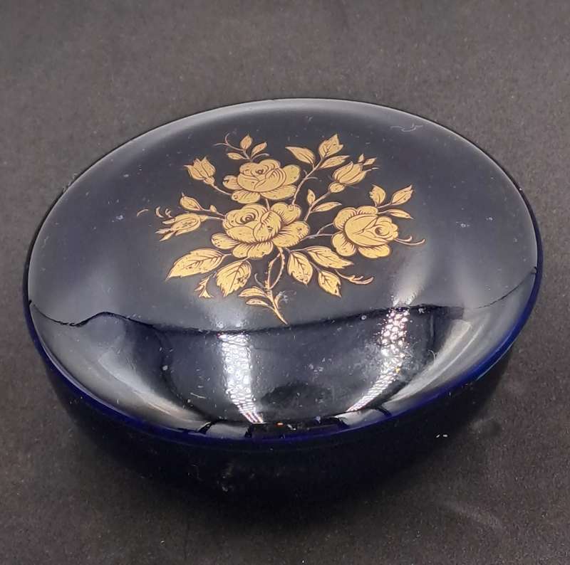 Vintage Hand Painted Jlona Porcelain Trinket Box  Made In Western Germany