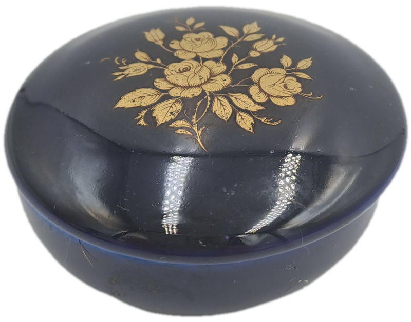 Vintage Hand Painted Jlona Porcelain Trinket Box  Made In Western Germany