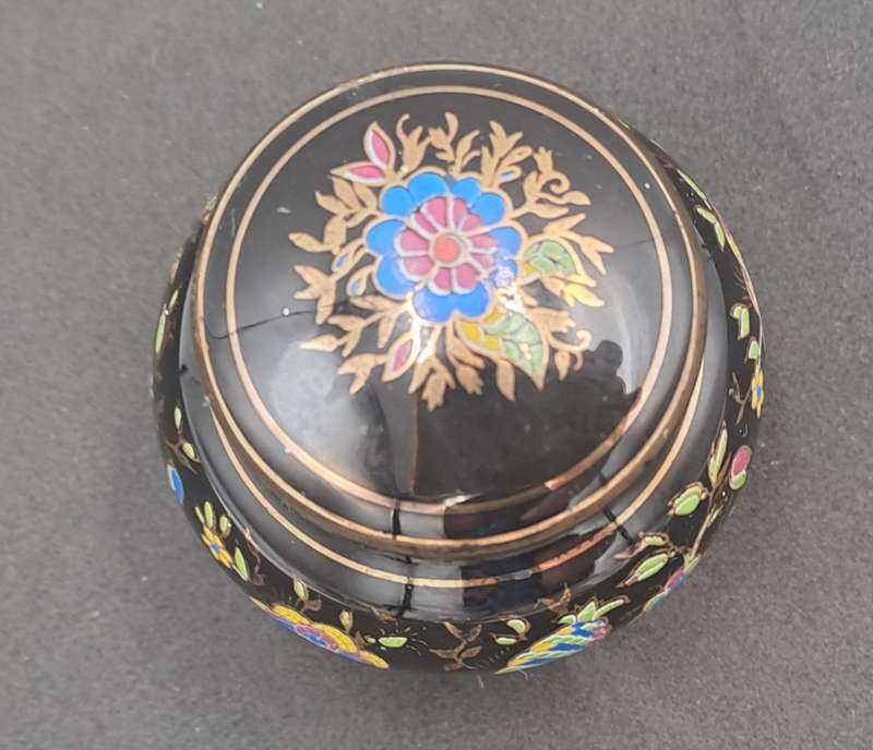 Vintage LOULOU  Dr.Dali Solid Perfume Bottle Made in Greece-Hand Painted