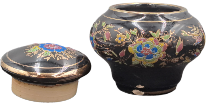 Vintage LOULOU  Dr.Dali Solid Perfume Bottle Made in Greece-Hand Painted