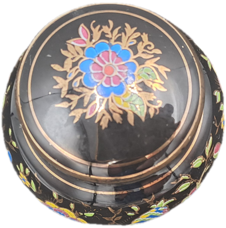 Vintage LOULOU  Dr.Dali Solid Perfume Bottle Made in Greece-Hand Painted
