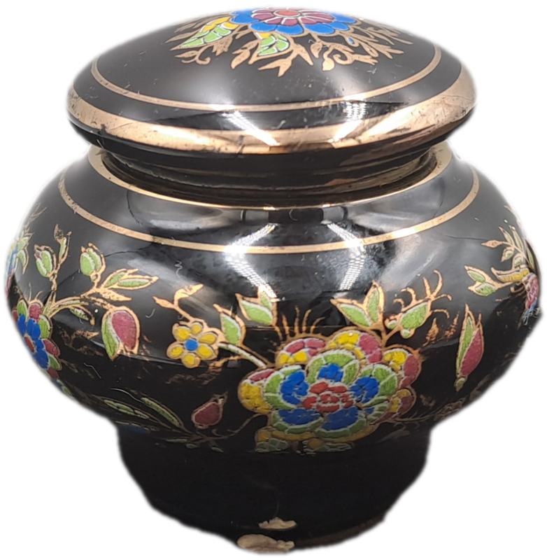 Vintage LOULOU  Dr.Dali Solid Perfume Bottle Made in Greece-Hand Painted