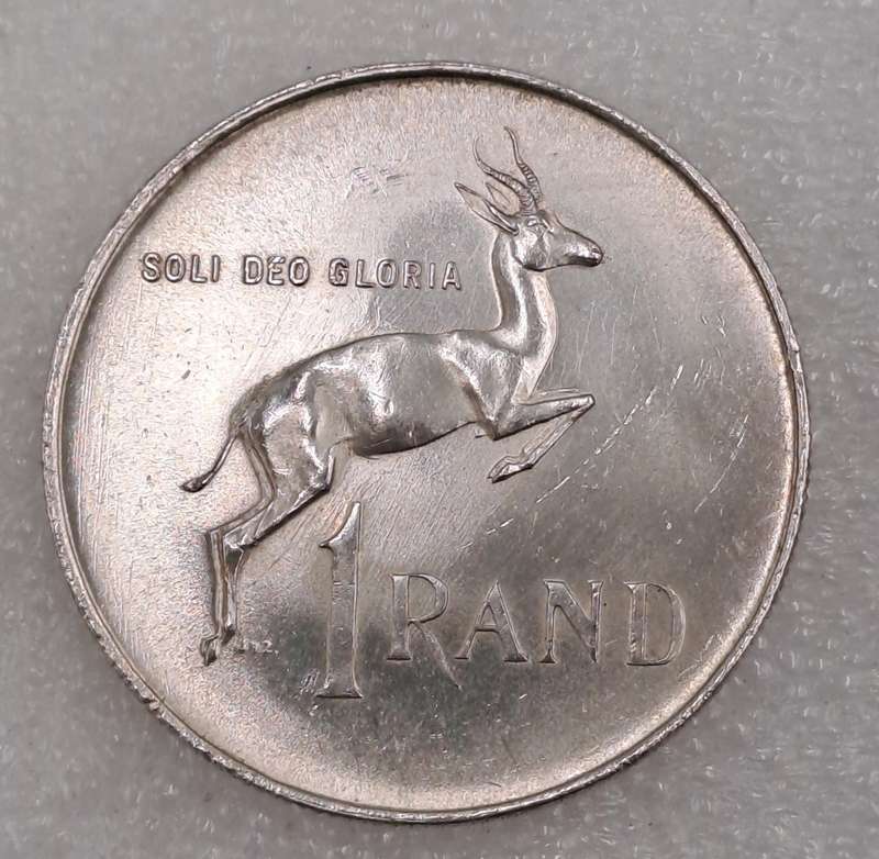 1966 South Africa Silver (.800)1 Rand English legend - SOUTH AFRICA