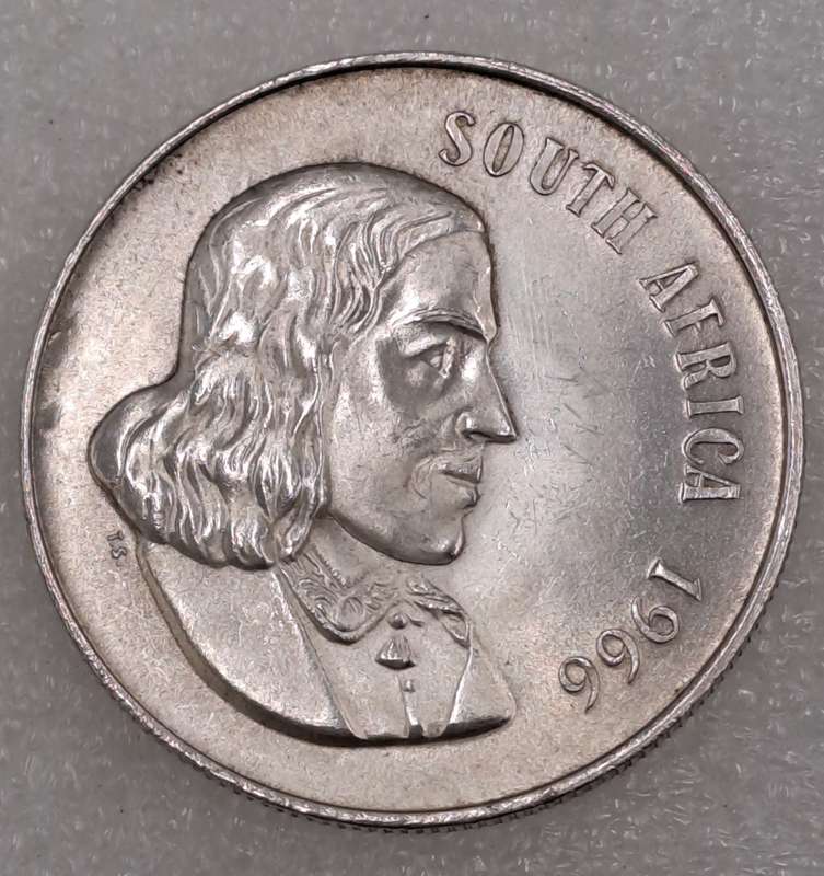 1966 South Africa Silver (.800)1 Rand English legend - SOUTH AFRICA