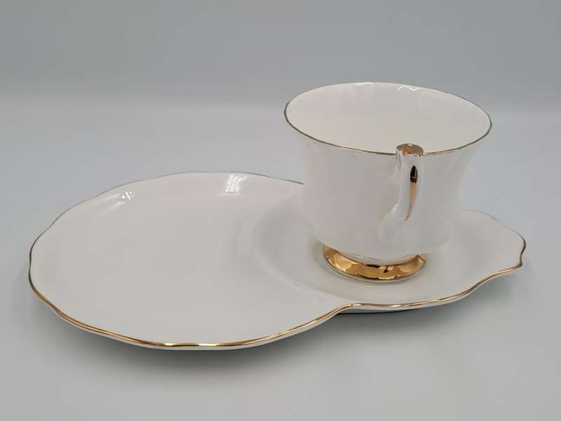 Vintage Royal Albert Tennis/Snack Set Val d`Or White and  Gold trim (2 Available)