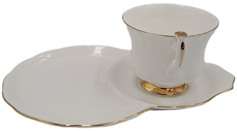 Vintage Royal Albert Tennis/Snack Set Val d`Or White and  Gold trim (2 Available)