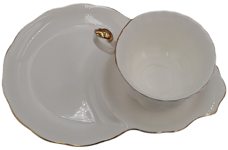 Vintage Royal Albert Tennis/Snack Set Val d`Or White and  Gold trim (2 Available)