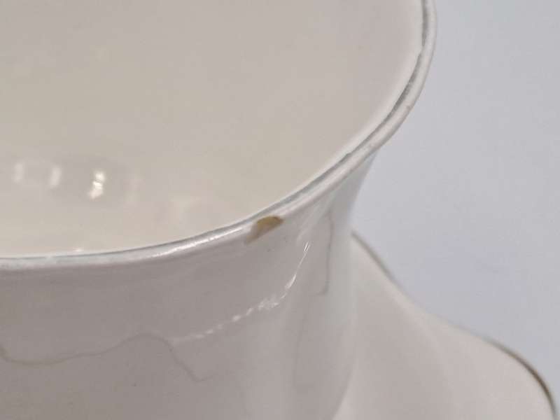 Vintage Royal Albert Tennis/Snack Set Val d`Or White and  Gold trim (Cup has a Chip)