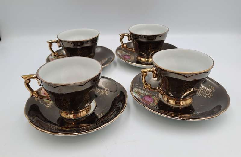 4 Small Vintage Balboa Italian Porcelain duo`s -Hand Made and Hand Painted