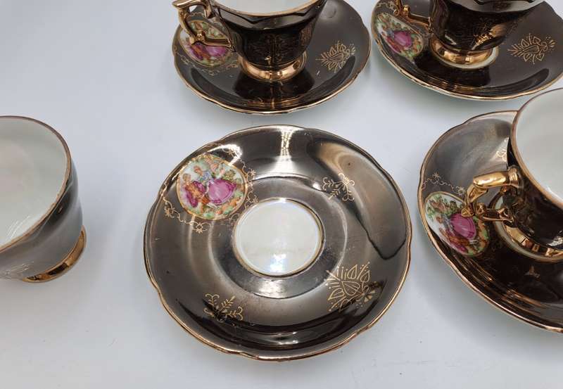 4 Small Vintage Balboa Italian Porcelain duo`s -Hand Made and Hand Painted