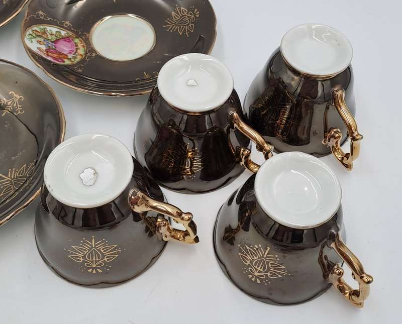 4 Small Vintage Balboa Italian Porcelain duo`s -Hand Made and Hand Painted