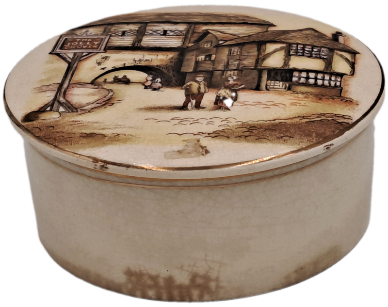 Vintage 1940`s Handley Lancaster Sandland Ware Marmalade Jar with Lid -Staffordshire England