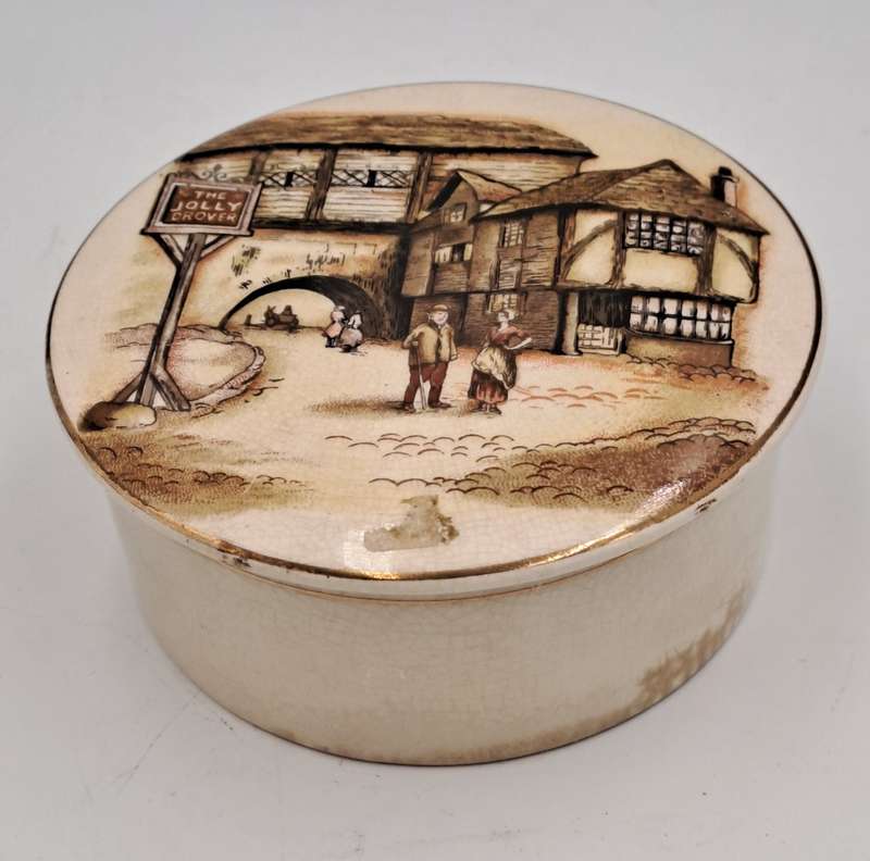 Vintage 1940`s Handley Lancaster Sandland Ware Marmalade Jar with Lid -Staffordshire England