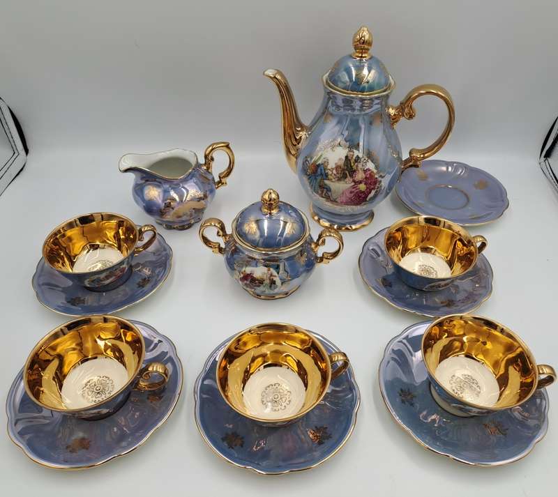 16pc Vintage Bavaria teaset -1 cup missing-Germany