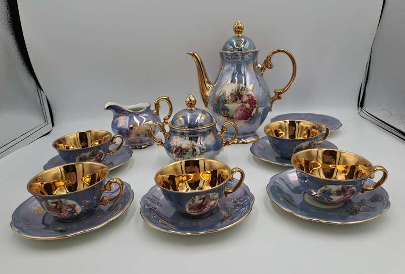 16pc Vintage Bavaria teaset -1 cup missing-Germany