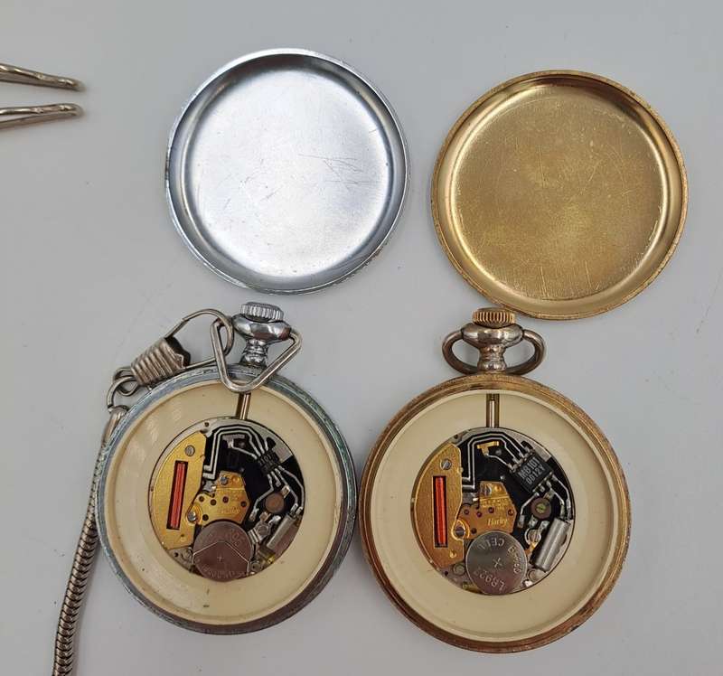 2 Vintage Tosca Quartz Pocket watches (NOT WORKING)