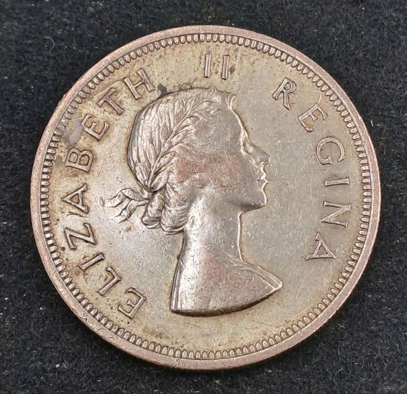 1958 South Africa Silver (.500) 2½ Shillings - Elizabeth II