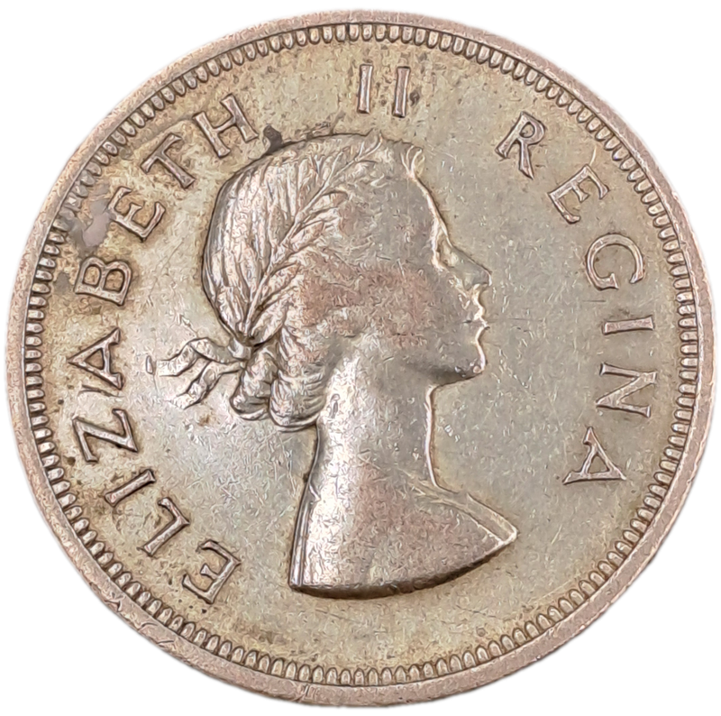 1958 South Africa Silver (.500) 2½ Shillings - Elizabeth II