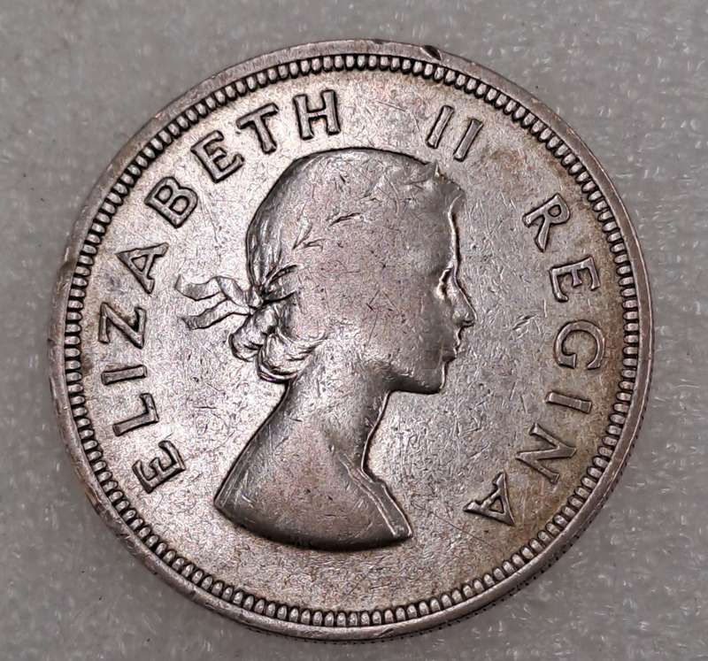 1958 South Africa Silver (.500) 2½ Shillings - Elizabeth II