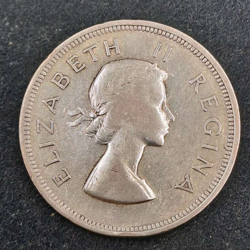 1955 Suid Africa Silver (.500) 2½ Shillings - Elizabeth II