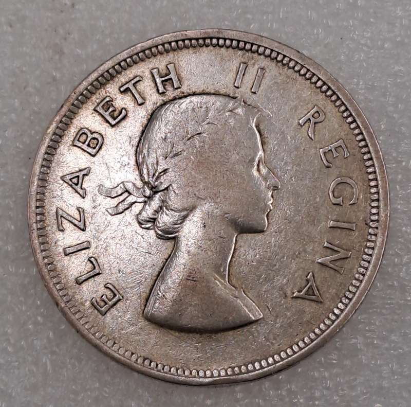 1955 Suid Africa Silver (.500) 2½ Shillings - Elizabeth II