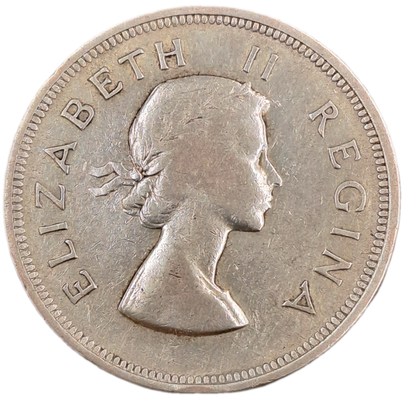 1955 Suid Africa Silver (.500) 2½ Shillings - Elizabeth II