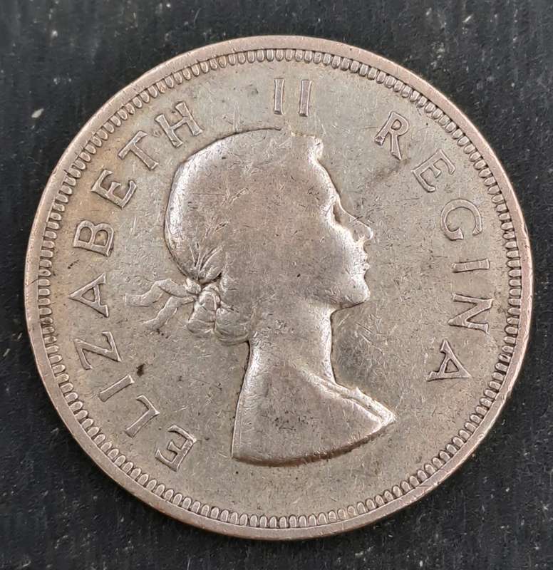 1957 Suid Africa Silver (.500) 2½ Shillings - Elizabeth II