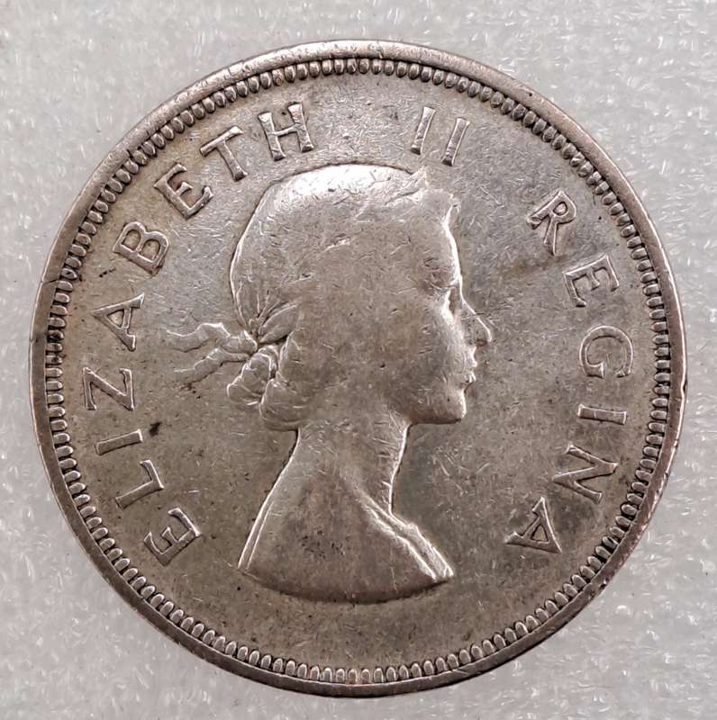 1957 Suid Africa Silver (.500) 2½ Shillings - Elizabeth II