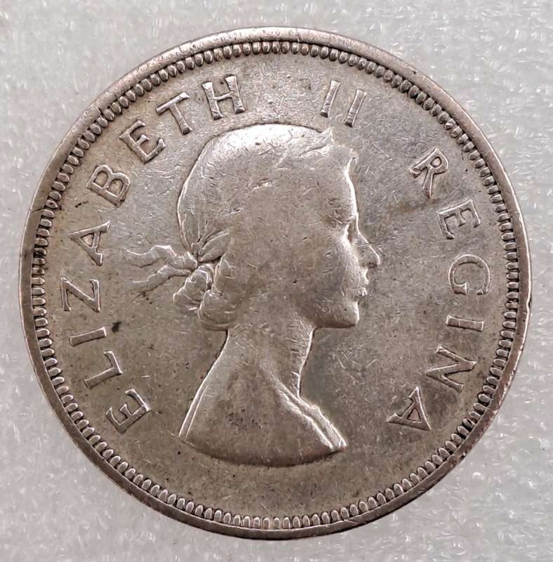 1957 Suid Africa Silver (.500) 2½ Shillings - Elizabeth II