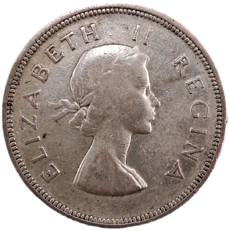 1957 Suid Africa Silver (.500) 2½ Shillings - Elizabeth II