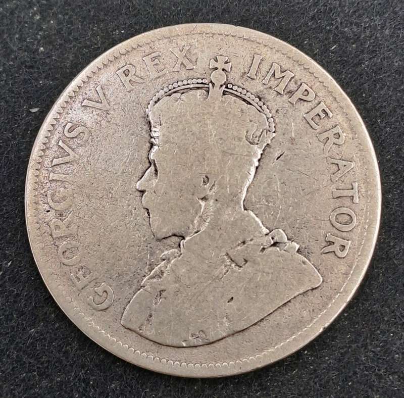 1924 Zuid Africa Silver (.800) 2½ Shillings - George V