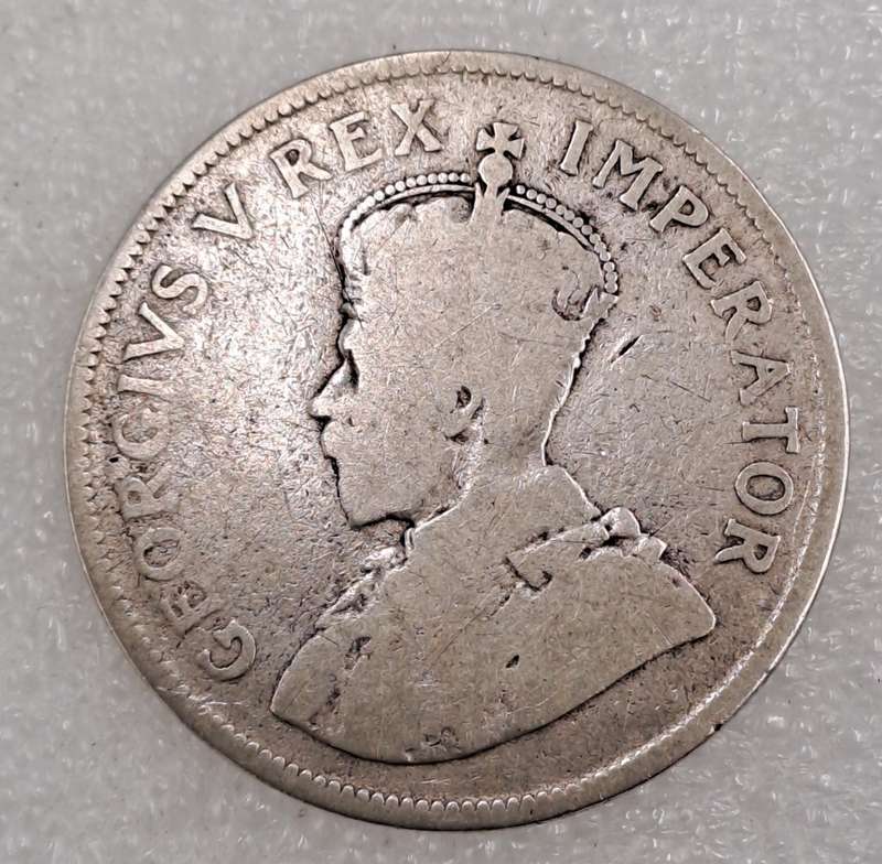 1924 Zuid Africa Silver (.800) 2½ Shillings - George V