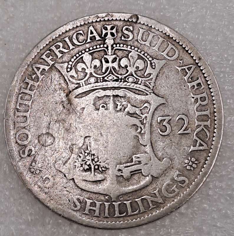 1932 Zuid Africa Silver (.800) 2½ Shillings -George V