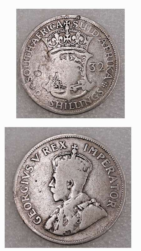 1932 Zuid Africa Silver (.800) 2½ Shillings -George V