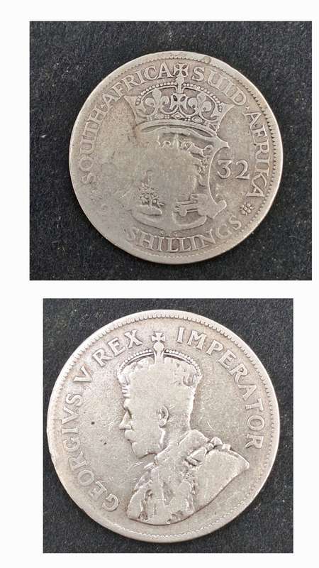 1932 Zuid Africa Silver (.800) 2½ Shillings -George V