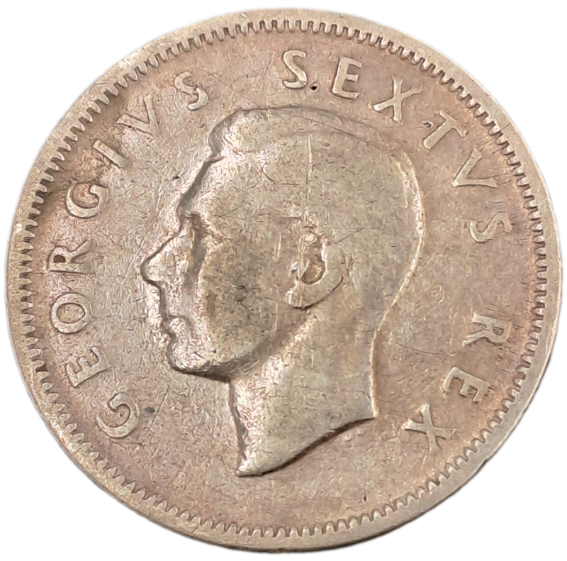 1950 South Africa Silver (.800) 1 Shillings - George VI