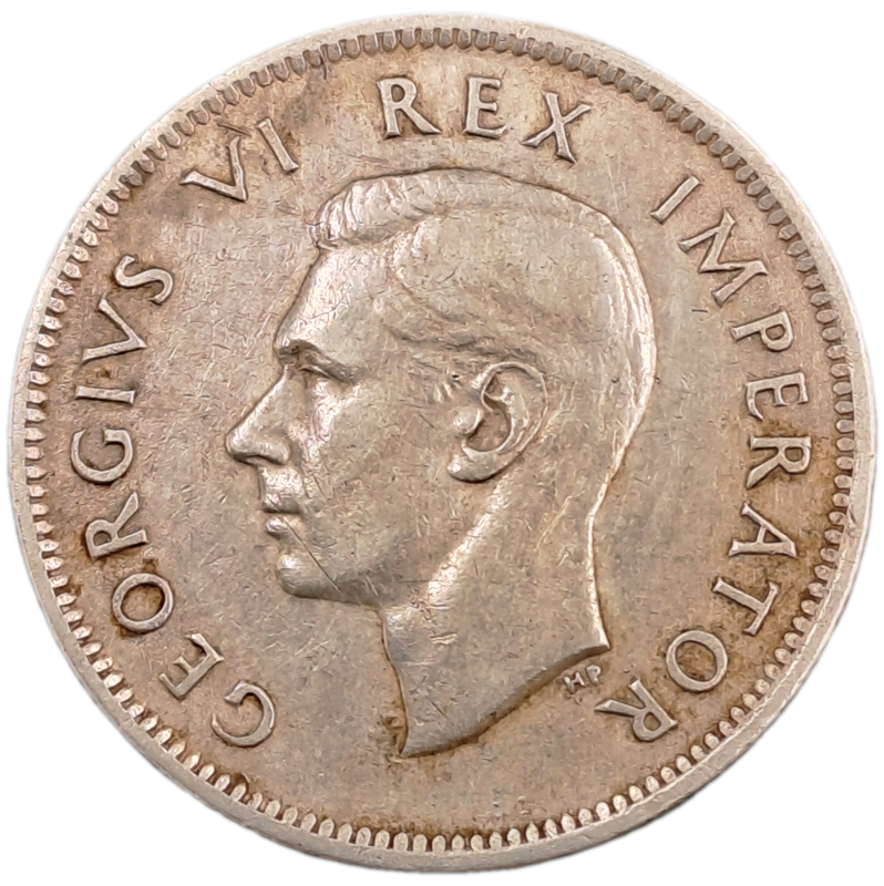 1942 South Africa Silver (.800) 1 Shillings - George VI