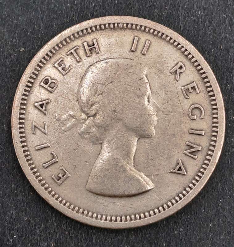 1960 South Africa Silver (.500) 1 Shillings - Elizabeth II