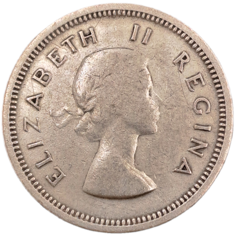 1960 South Africa Silver (.500) 1 Shillings - Elizabeth II