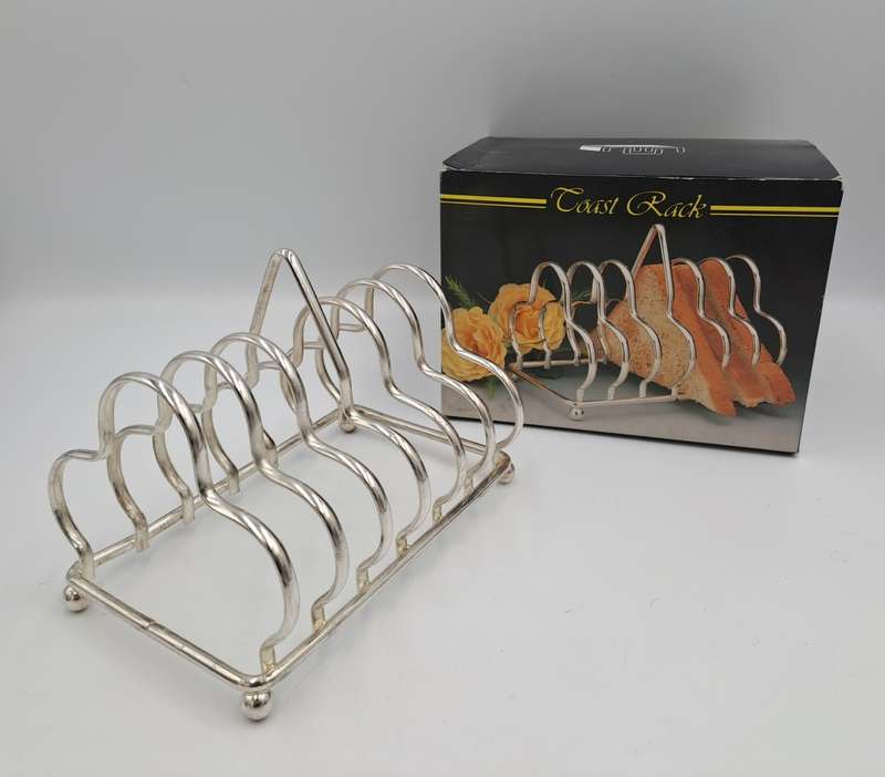 Vintage  Silver Plated Toast Rack - Boxed