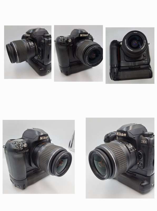 2002 Nikon D100 DSLR Camera with Nikon AF-S DX Nikkor ED 18-55mm Lens and Multi Func. Battery Pack