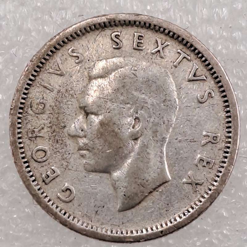 1952 South Africa Silver 6 Pence - George VI SUID AFRIKA