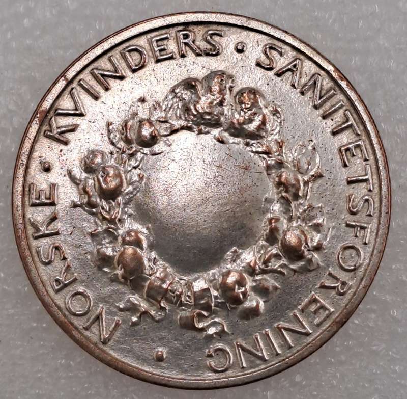 Antique Children`s Lucky Coin Norway - Norwegian Woman`s Sanitation Association Medal