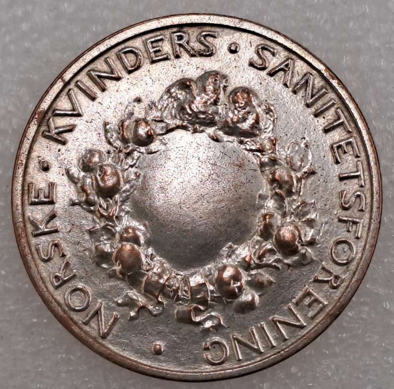 Antique Children`s Lucky Coin Norway - Norwegian Woman`s Sanitation Association Medal