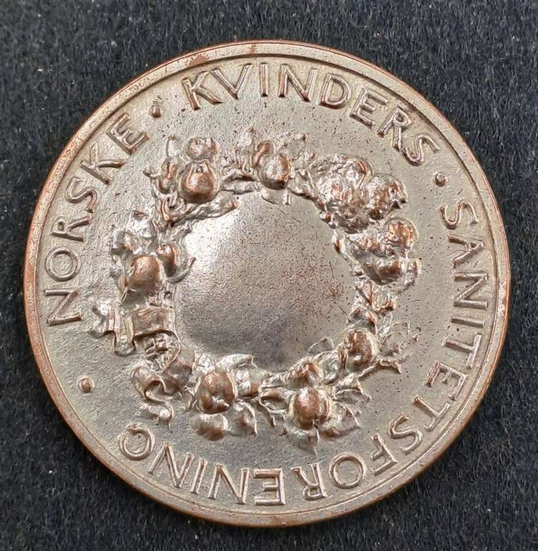 Antique Children`s Lucky Coin Norway - Norwegian Woman`s Sanitation Association Medal